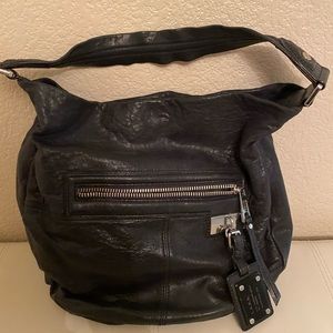 Rare L.a.m.b. Gwen stefani black leather hobo handbag purse